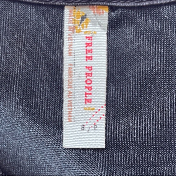 Free People Merries Crushed Velvet Tiered Dress Black Ruffle Racerback Tank Sz S - Picture 4 of 16